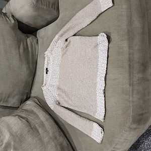 Tan multi sweater size large